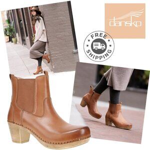 DANSKO NEW NIB Leather Shayna Brown Cowgirl Western Boho Arch Support Boots